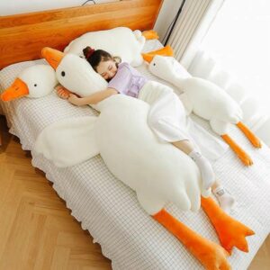 Cute Big White Geese Pillow Plush