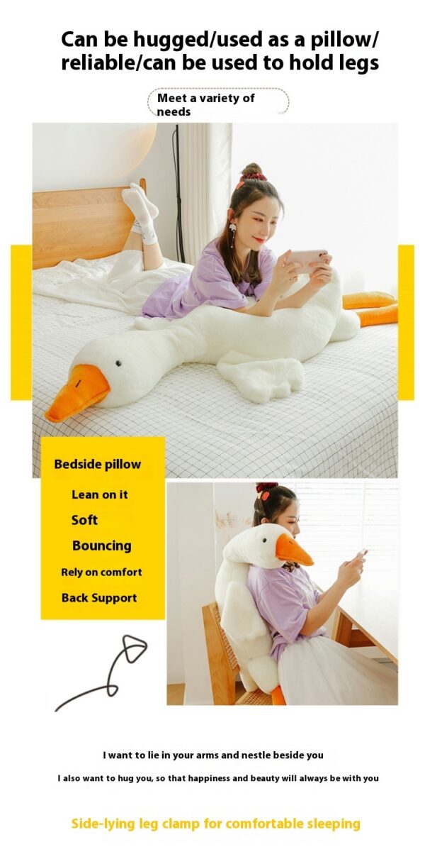 Cute Big White Geese Pillow Plush - Image 9